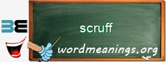 WordMeaning blackboard for scruff